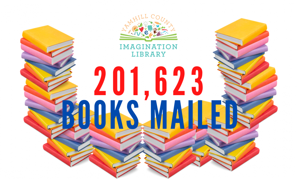 Yamhill County Imagination Library books mailed announcement